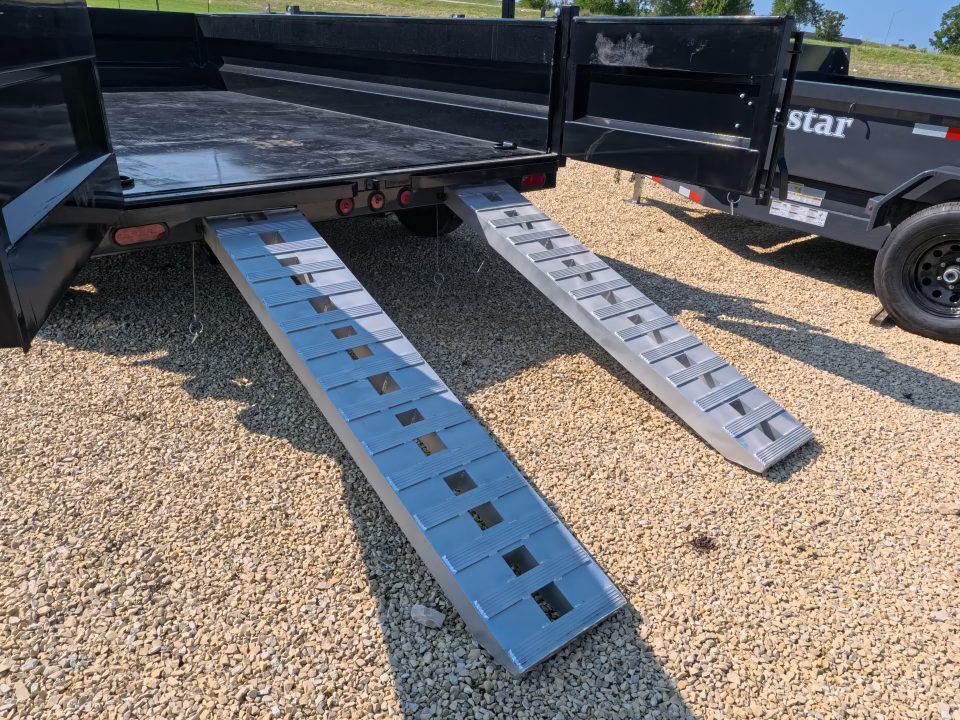 New 2027 Iron Bull 83 x 14 DWB Legendary Reserve Dump Trailer with 14K GVWR, Hydraulic Jack, Dock Legs, Solar Charger, Spare Tire and More!