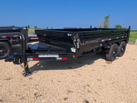 New 2027 Iron Bull 83 x 14 DWB Legendary Reserve Dump Trailer with 14K GVWR, Hydraulic Jack, Dock Legs, Solar Charger, Spare Tire and More!