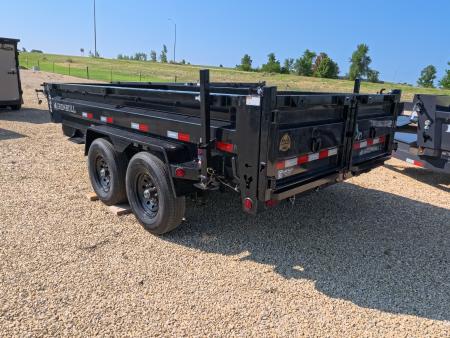 New 2027 Iron Bull 83 x 14 DWB Legendary Reserve Dump Trailer with 14K GVWR, Hydraulic Jack, Dock Legs, Solar Charger, Spare Tire and More!