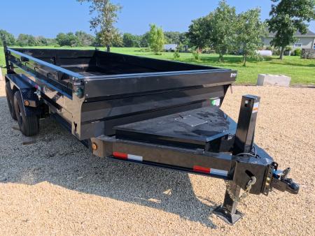 New 2027 Iron Bull 83 x 14 DWB Legendary Reserve Dump Trailer with 14K GVWR, Hydraulic Jack, Dock Legs, Solar Charger, Spare Tire and More!