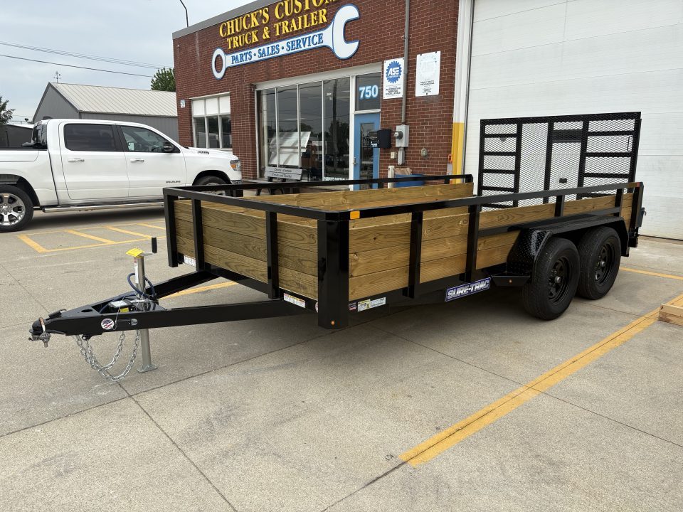 New 2026 Sure-Trac 7 x 14 Tube Top Three Board Trailer 7K Tandem Utility Trailer