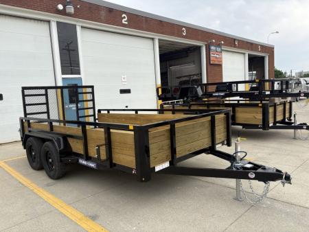New 2026 Sure-Trac 7 x 14 Tube Top Three Board Trailer 7K Tandem Utility Trailer