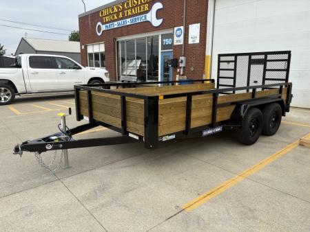 New 2026 Sure-Trac 7 x 14 Tube Top Three Board Trailer 7K Tandem Utility Trailer