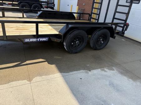 New 2026 Sure-Trac 7X14 TUBE TOP 7K Utility Trailer