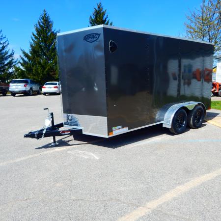 New 2027 Impact Trailers 7 X 14 Quake Flat Top V-Nose 7K Cargo / Enclosed Trailer