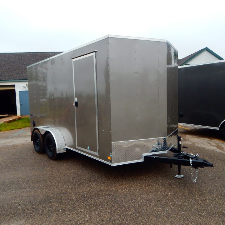 New 2027 Impact Trailers 7 X 14 Quake Flat Top V-Nose 7K Cargo / Enclosed Trailer