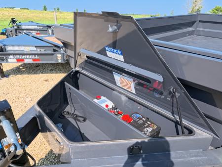 New 2026 Iron Bull 83 x 14 DWB Dump Trailer with 14K GVWR & Scissor Hoist with 516 Cylinder