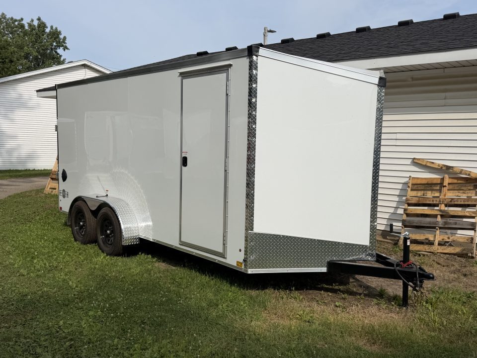 New 2026 Stealth 7 X 14 Cargo / Enclosed Trailer with Ramp Door and 6ft 6in interior Height Screwless - Light Lid Roof