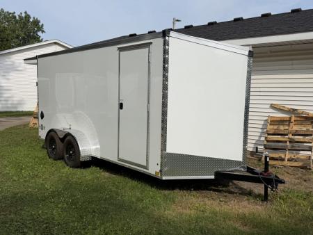 New 2026 Stealth 7 X 14 Cargo / Enclosed Trailer with Ramp Door and 6ft 6in interior Height Screwless - Light Lid Roof