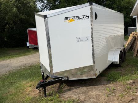 New 2026 Stealth 7 X 14 Cargo / Enclosed Trailer with Ramp Door and 6ft 6in interior Height Screwless - Light Lid Roof
