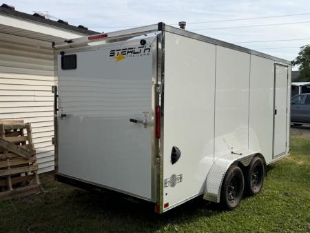 New 2026 Stealth 7 X 14 Cargo / Enclosed Trailer with Ramp Door and 6ft 6in interior Height Screwless - Light Lid Roof