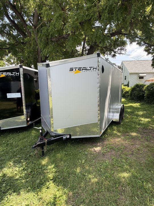 New 2026 Stealth 7 X 14 Cargo / Enclosed Trailer with Ramp Door and 6ft 6in interior Height Screwless - Light Lid Roof