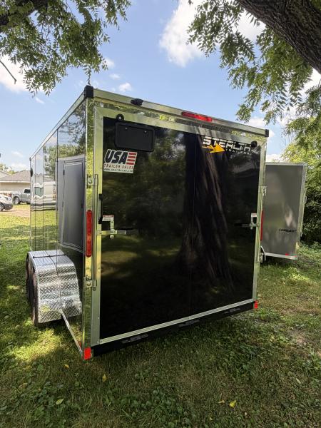 New 2026 Stealth 7 X 16 Cargo / Enclosed Trailer with RAMP DOOR and 6ft 6in interior Height Screwless - Light Lid Roof