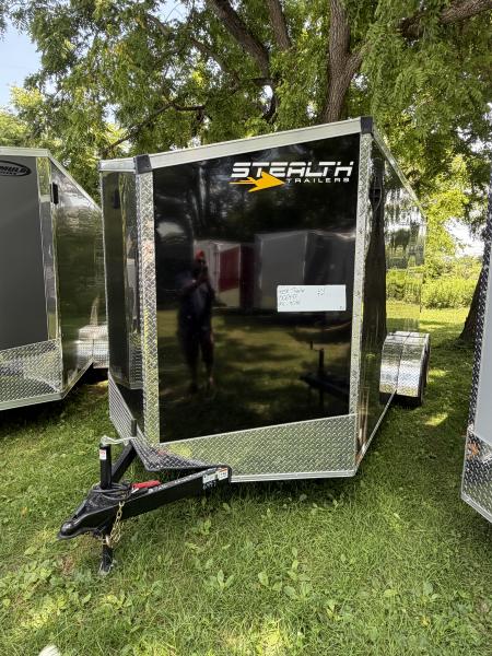 New 2026 Stealth 7 X 16 Cargo / Enclosed Trailer with RAMP DOOR and 6ft 6in interior Height Screwless - Light Lid Roof