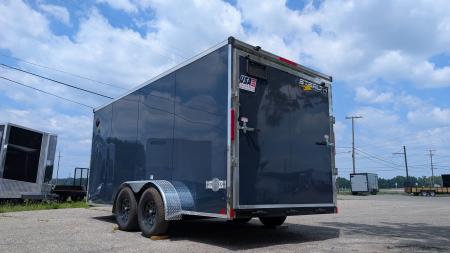 New 2026 Stealth 7 X 16 Cargo / Enclosed Trailer with RAMP DOOR and 6ft 6in interior Height Screwless - Light Lid Roof