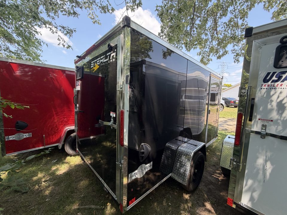 New 2026 Stealth Mustang 6 x 12 Enclosed Trailer w/ RAMP DOOR(Single) Cargo / Enclosed Trailer NEW MODEL - Screwless and Light Lid Roofing !!