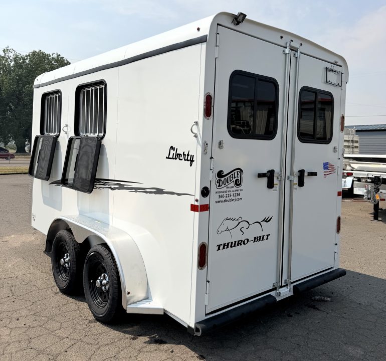 New 2027 Thuro-Bilt Liberty 2H Swing out Saddle Rack Horse Trailer