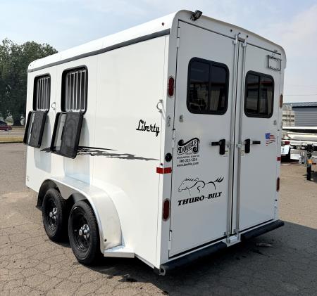 New 2027 Thuro-Bilt Liberty 2H Swing out Saddle Rack Horse Trailer