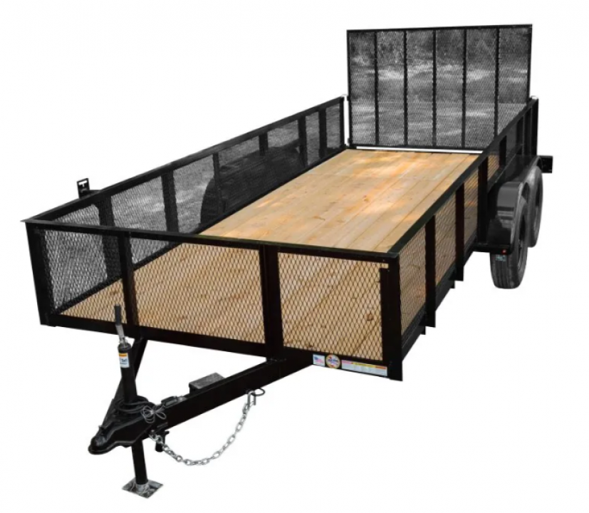 New 2026 TRIPLE CROWN TRAILERS 6' x 16' Tandem Axle Mesh Sides Utility Trailer