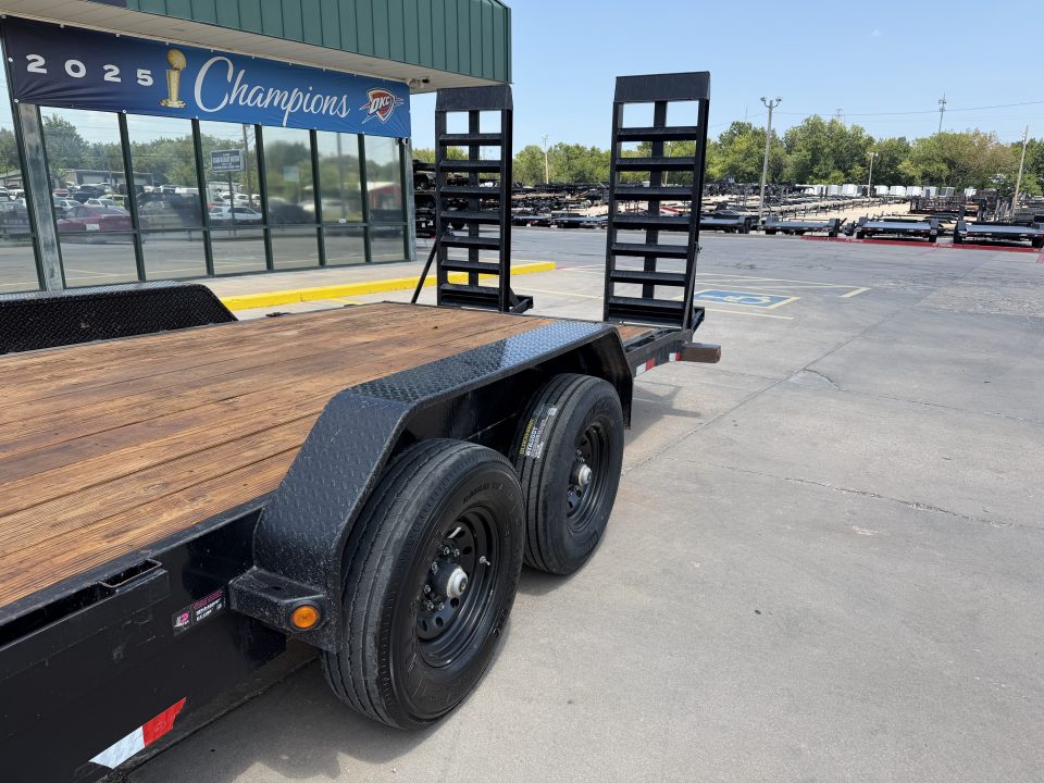 Used #313746 USED 2024 LOAD TRAIL CH 24 X 83 TANDEM AXLE 14K EQUIPMENT HAULER W/ FOLD UP RAMPS & 14 PLY TIRES