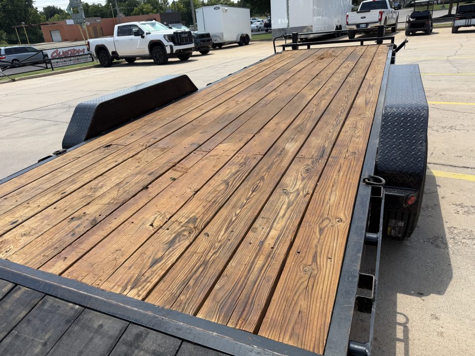 Used #313746 USED 2024 LOAD TRAIL CH 24 X 83 TANDEM AXLE 14K EQUIPMENT HAULER W/ FOLD UP RAMPS & 14 PLY TIRES