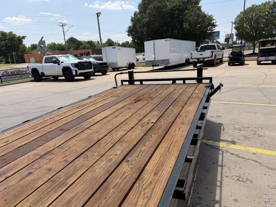 Used #313746 USED 2024 LOAD TRAIL CH 24 X 83 TANDEM AXLE 14K EQUIPMENT HAULER W/ FOLD UP RAMPS & 14 PLY TIRES