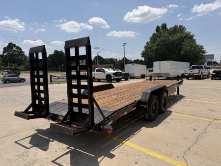 Used #313746 USED 2024 LOAD TRAIL CH 24 X 83 TANDEM AXLE 14K EQUIPMENT HAULER W/ FOLD UP RAMPS & 14 PLY TIRES