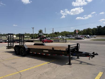 Used #313746 USED 2024 LOAD TRAIL CH 24 X 83 TANDEM AXLE 14K EQUIPMENT HAULER W/ FOLD UP RAMPS & 14 PLY TIRES