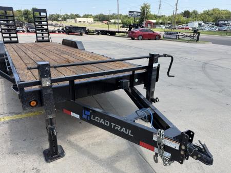 Used #313746 USED 2024 LOAD TRAIL CH 24 X 83 TANDEM AXLE 14K EQUIPMENT HAULER W/ FOLD UP RAMPS & 14 PLY TIRES