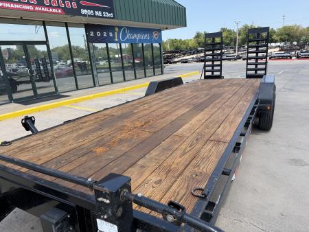 Used #313746 USED 2024 LOAD TRAIL CH 24 X 83 TANDEM AXLE 14K EQUIPMENT HAULER W/ FOLD UP RAMPS & 14 PLY TIRES