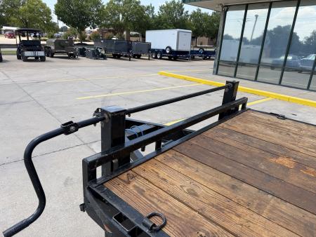 Used #313746 USED 2024 LOAD TRAIL CH 24 X 83 TANDEM AXLE 14K EQUIPMENT HAULER W/ FOLD UP RAMPS & 14 PLY TIRES