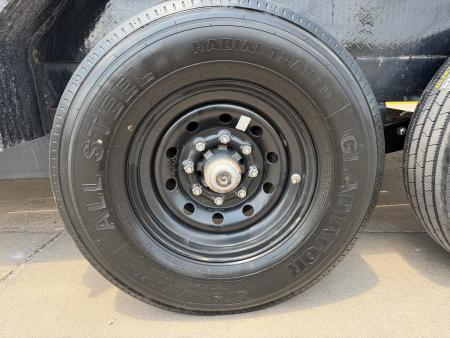 Used #313746 USED 2024 LOAD TRAIL CH 24 X 83 TANDEM AXLE 14K EQUIPMENT HAULER W/ FOLD UP RAMPS & 14 PLY TIRES