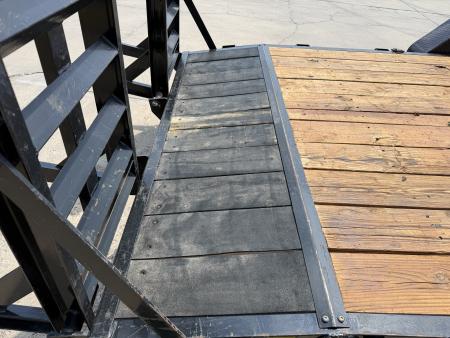 Used #313746 USED 2024 LOAD TRAIL CH 24 X 83 TANDEM AXLE 14K EQUIPMENT HAULER W/ FOLD UP RAMPS & 14 PLY TIRES