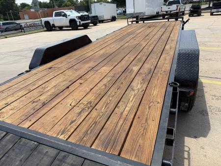 Used #313746 USED 2024 LOAD TRAIL CH 24 X 83 TANDEM AXLE 14K EQUIPMENT HAULER W/ FOLD UP RAMPS & 14 PLY TIRES