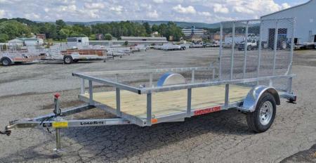 New 2027 Load Rite 6'8" x 12 ALL GALVANIZED Utility w/ Spring Assist Gate - 10" HIGH SIDES!