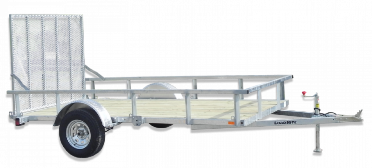 New 2027 Load Rite 6'8" x 12 ALL GALVANIZED Utility w/ Spring Assist Gate