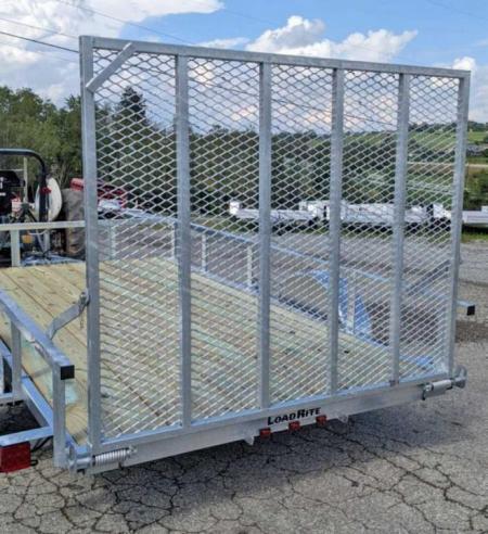 New 2027 Load Rite 6'8" x 12 ALL GALVANIZED Utility w/ Spring Assist Gate