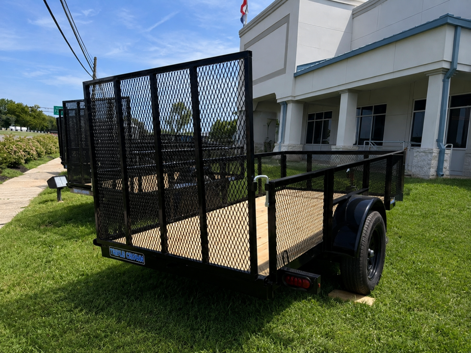New 2026 TRIPLE CROWN TRAILERS 5' x 10' Single Axle Mesh Sides Utility Trailer