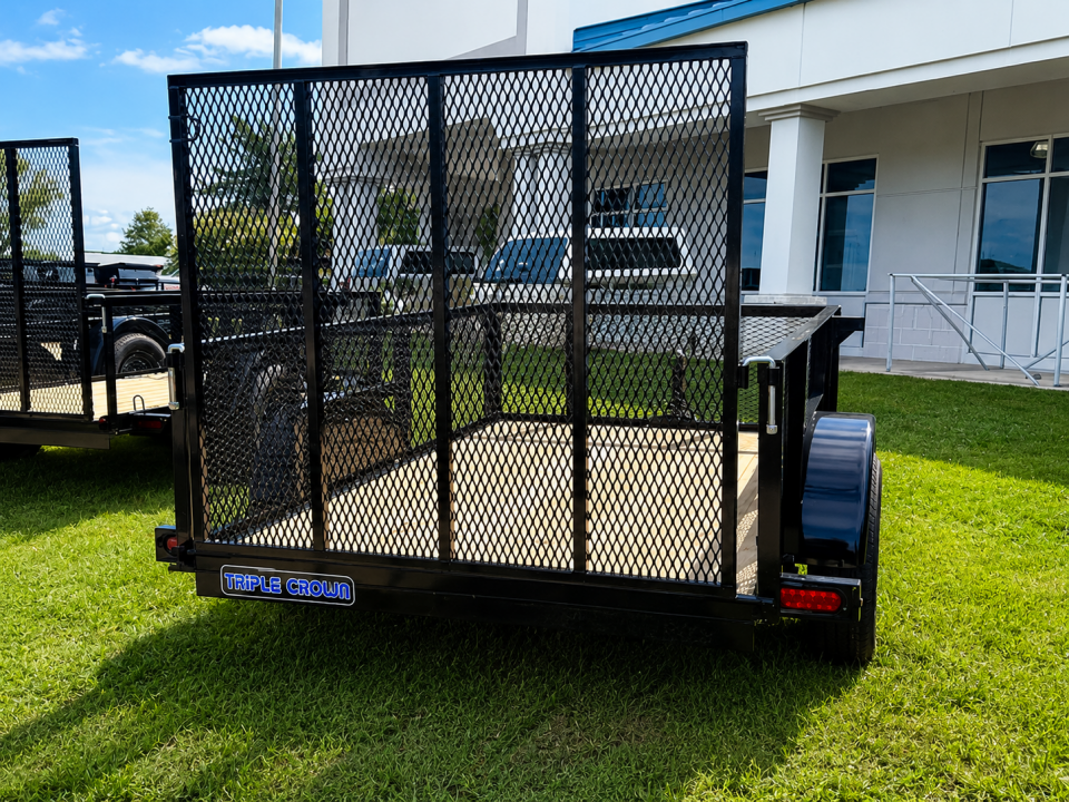 New 2026 TRIPLE CROWN TRAILERS 5' x 8' Single Axle Mesh Sides Utility Trailer