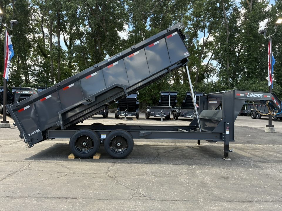 New 2027 Lamar Trailers 83"x16' DT-14K Telescopic Gooseneck Dump Trailer