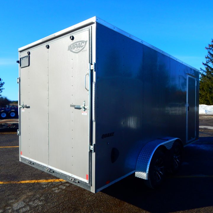 New 2027 Impact Trailers 7 x 16 Quake Flat Top V-Nose 7K Cargo / Enclosed Trailer