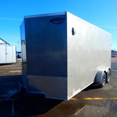 New 2027 Impact Trailers 7 x 16 Quake Flat Top V-Nose 7K Cargo / Enclosed Trailer