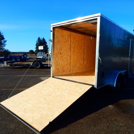 New 2027 Impact Trailers 7 x 16 Quake Flat Top V-Nose 7K Cargo / Enclosed Trailer