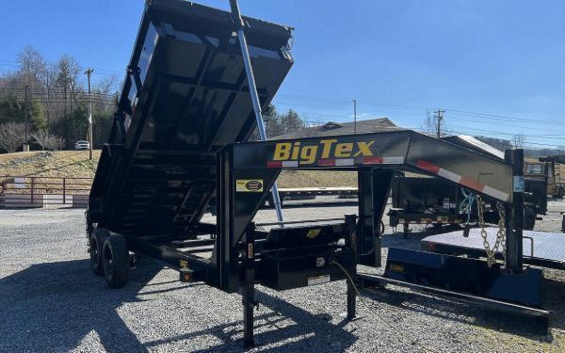 New 2026 Big Tex Trailers 14GT 15.9K TAND GT DUMP 83"x16 6SIR BLACK Dump Trailer