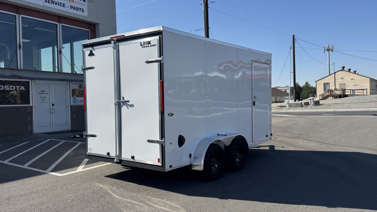 New 2027 Look Trailers 7 x 14 ST DLX Flat Top V-Nose 7K Cargo / Enclosed Trailer