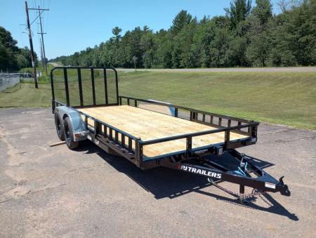 New 2027 PJ Trailers UL 83"x18' Tandem Axle Utility Trailer