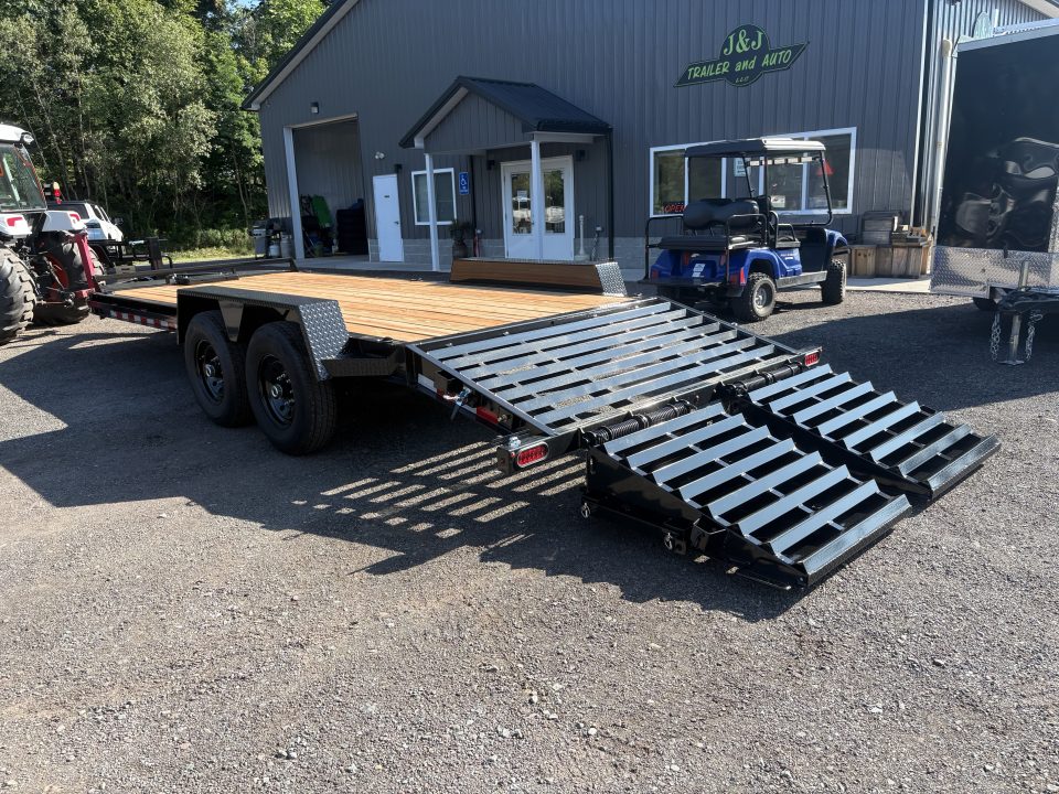 New 2027 BWISE 15.4K 20' Equipment Trailer with 3' Self Cleaning Dovetail