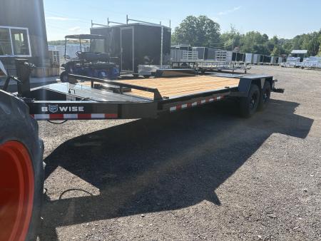 New 2027 BWISE 15.4K 20' Equipment Trailer with 3' Self Cleaning Dovetail