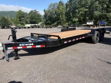 New 2027 BWISE 15.4K 20' Equipment Trailer with 3' Self Cleaning Dovetail