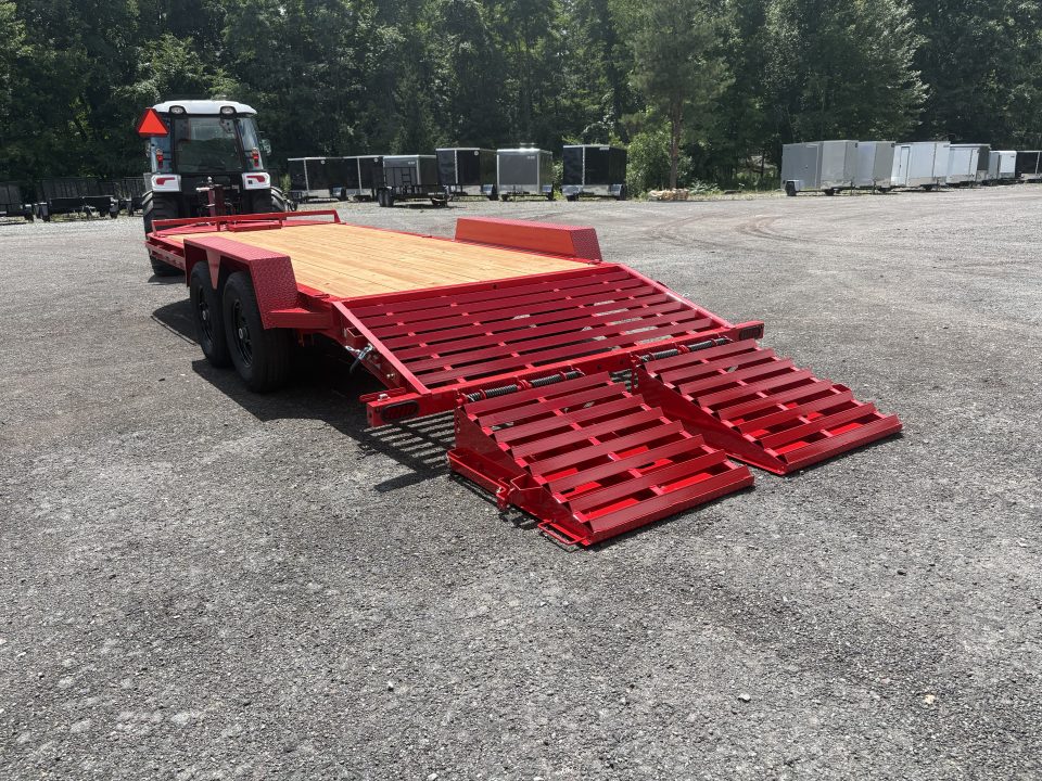 New 2027 BWISE 15.4K 20' Equipment Trailer with 3' Self Cleaning Dovetail